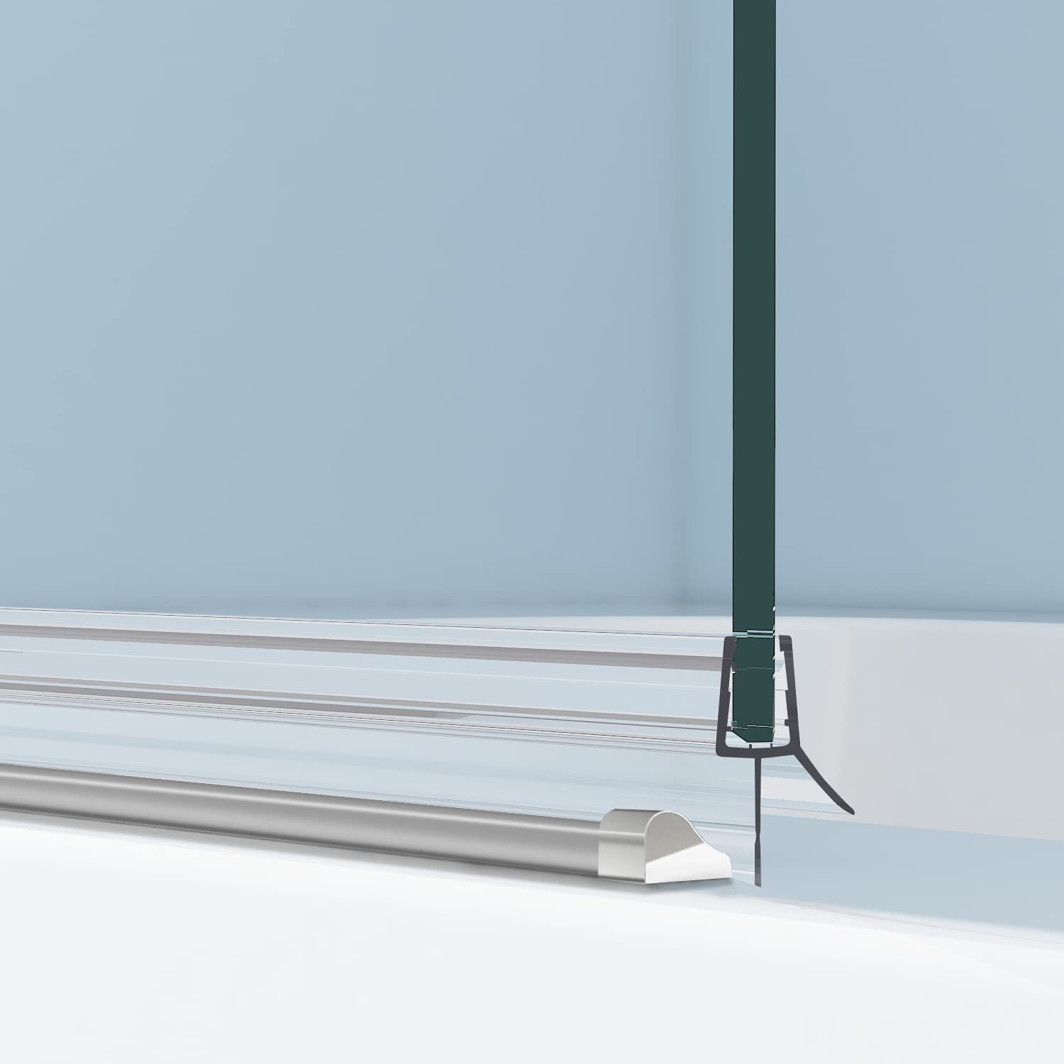 Duschdichtung Transparent – Ersatz Für Glastüren 7-8 Mm Dicke, 2x100 Cm, UV- & Schimmelresistent
