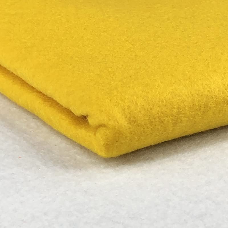 Acrylic Felt Fabric by the Metre - 60" (150cm) Extra Wide, 1mm Thick - Continuous Length Soft Crafting for Sewing, Applique, Decorations & Upholstery - Discount Fabrics LTD(Yellow,1) โ image 1