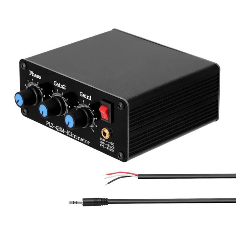 SPORTARC Qrm Canceller mit 3P Power Control Cable, Qrm Eliminator X-Phase 1-30Mhz Hf Bands Built-In Ptt Control Plz-Qrm-Eliminator