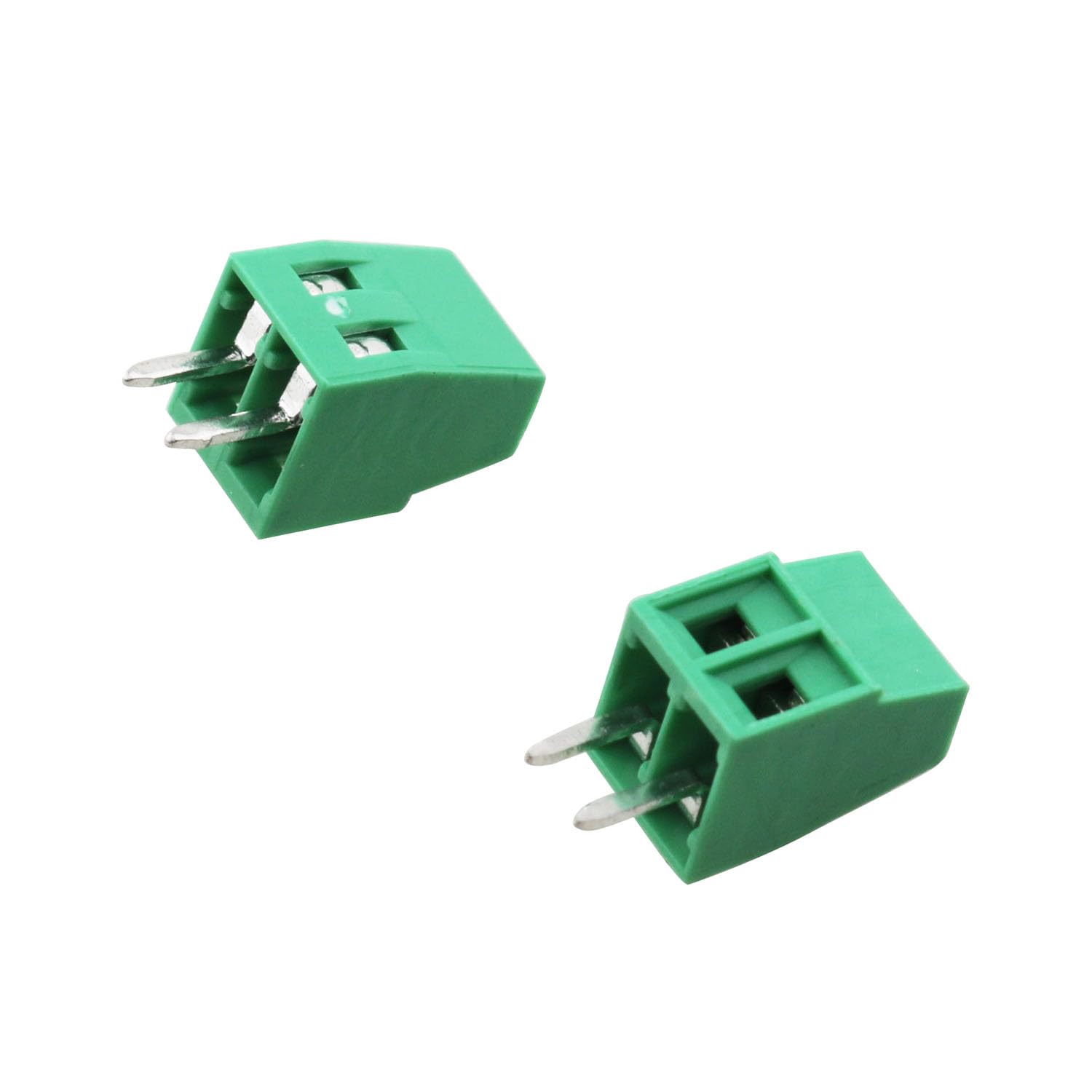 TAODAN 20PCS 2 Pin Plug in Screw Terminal Block Connector 2.54mm Pitch Panel Screw Terminal Block for PCB Mounting DIY
