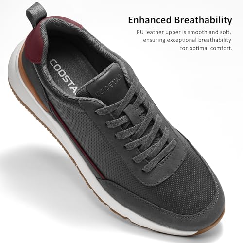 Mens Casual Shoes Comfortable Dress Sneakers Lightweight Lace-up Non Slip Walking Shoes3