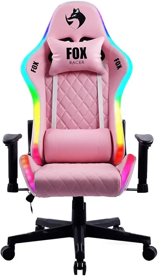 Cadeira Gamer Fox com Iluminação RGB (Rosa)