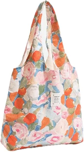 reusable grocery handbag with handle, suitable for women, men, travel, beach, camping, hiking, shopping,tote bag