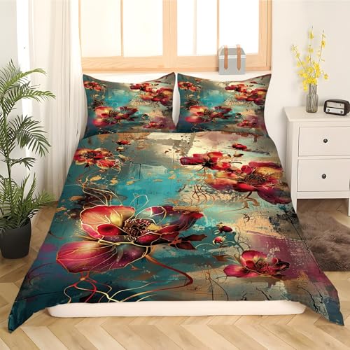 Parure de lit réversible fleurs pour des nuits douces sans repassage