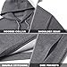 M MAELREG Men's Hoodies Lightweight Dry Fit Breathable Brushed Fleece Pocket Fashion Grey Patterns Mens Sweatshirt