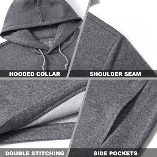 Image of M MAELREG Hoodies for Men Golf Fleece Hooded Sweatshirts Dry Fit Athletic Lightweight Casual Midlayer Mens Hoodies Pullover