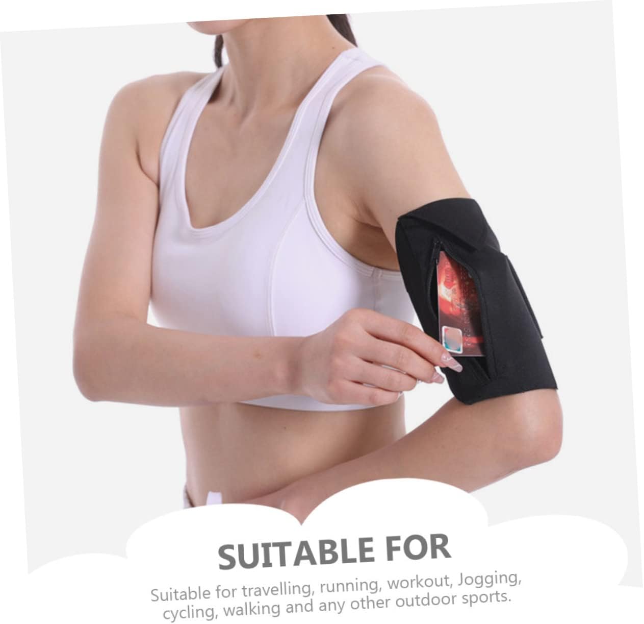 Angoily 5pcs Armband Phone Holder for Sports Phone Bag Strap for Running Outdoor Sports Arm Pouch Cell Holsters