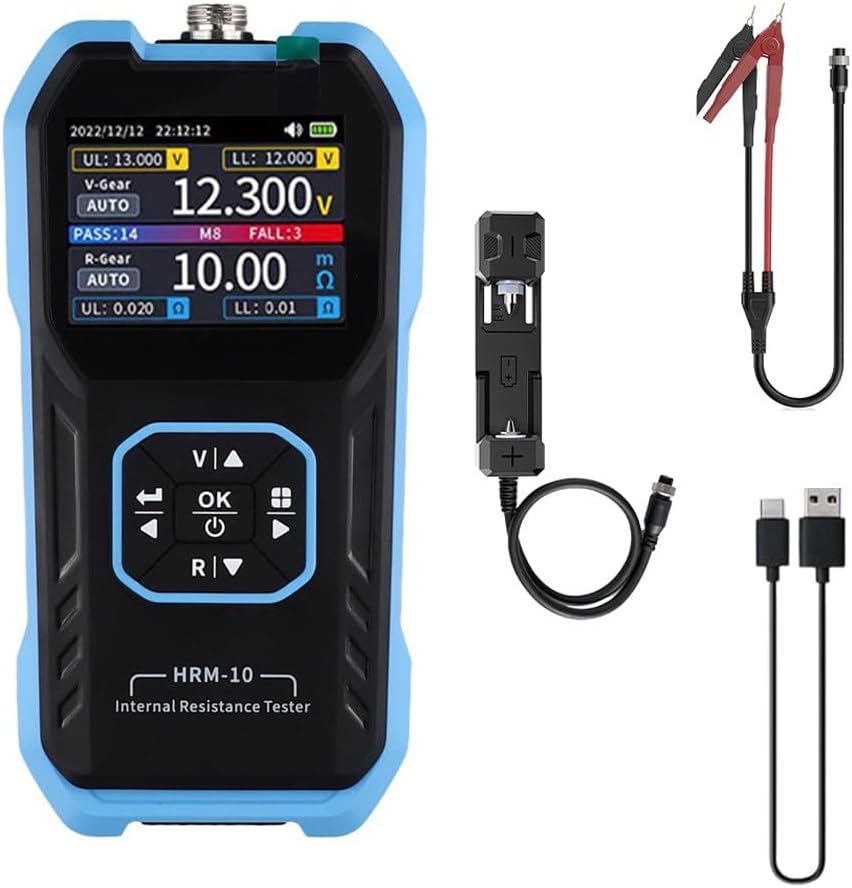For Fnirsi Hrm-10 Battery Voltage Internal Resistance Tester High-Precisio Test Meters Set Full-Process Recording Data Retention