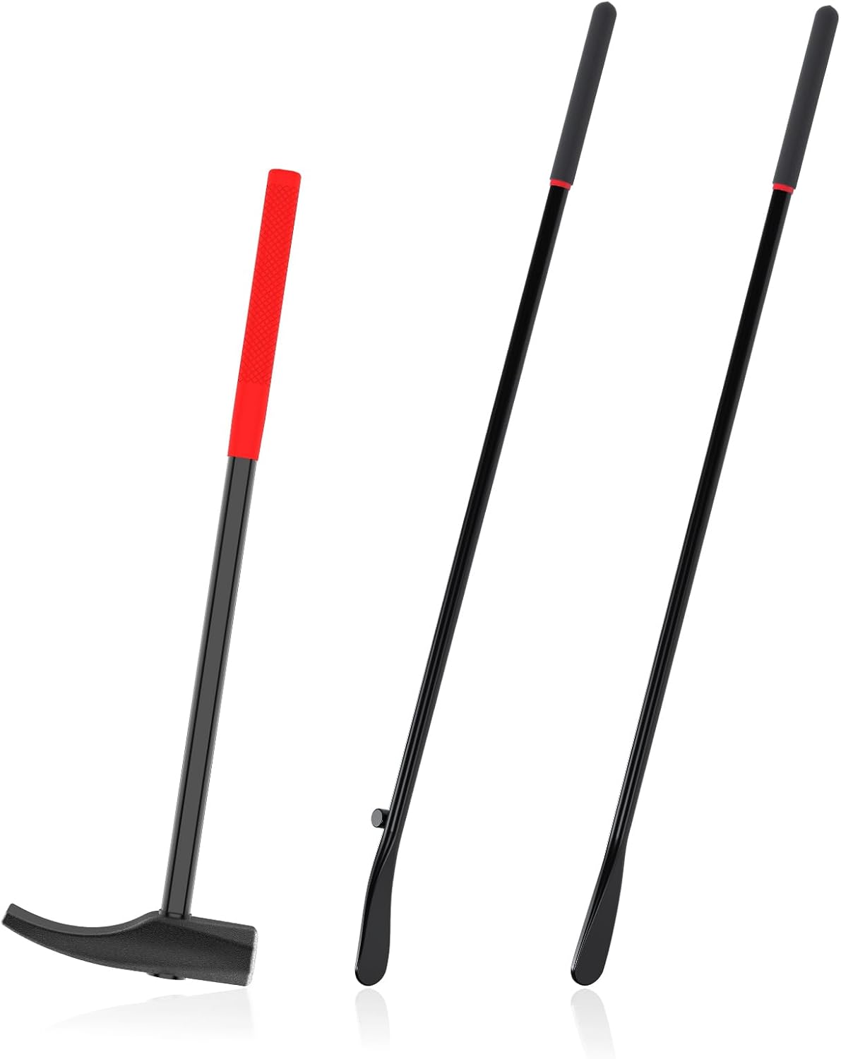 2Pcs Tire Iron with 1 Pcs Tire Hammer Tire Changing Tool Kit