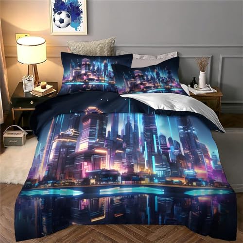 Parure de lit cyberpunk housse couette 135x200 microfibre douce - 6