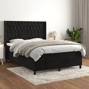 Homgoday Boxspringbett mit Matratze, 140 x 190 cm