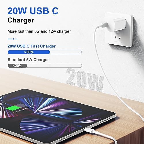 USB C Charger for iPhone 17 16 15,10FT USB C Cable and USB C Fast Charger Blcok for iPhone 17 16 Pro Max/17Air/17E/16E/16 Plus, iPhone 17 16 Fast Charging Cable iPad Pro 12.9/11 in,iPad -White - 2