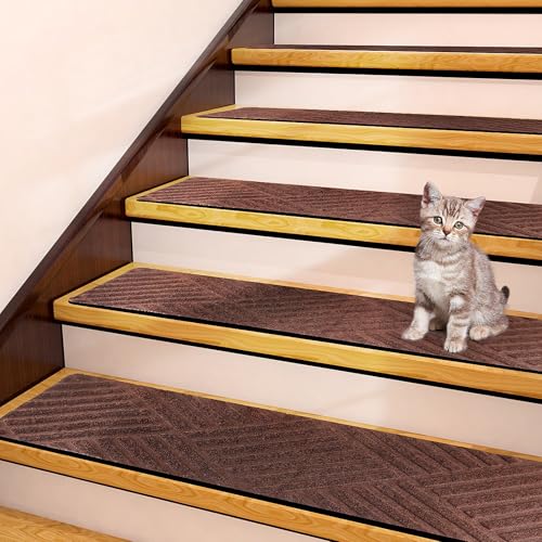 Demiwise Non Slip Stair Treads for Wooden Steps Indoor，15 Pack 8" x 30" Non Slip Carpet Stair Treads with Reusable Adhesive Rubber Backing，Staircase Step Treads Carpet Treads for Kids Elders and Pets by Demiwise - Image 7