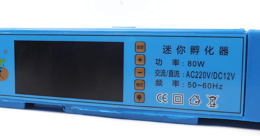 64 Eggs Incubator Full Automatic Hatch Incubator Chicken Duck Egg Household Incubator Box 110V/12V 80W 19"X19"X9.3"