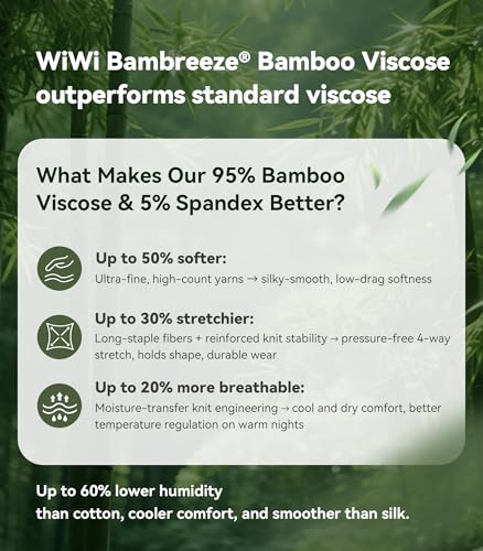 Image of WiWi Viscose from Bamboo Women's Pajamas Set Super Soft Button Down Top and Pants Sleepwear Cooling Pjs S-3X