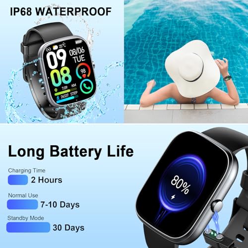 Image of Smart Watch (Answer /Make Calls), 1.91 inchHD Smartwatch for Men Women Heart Rate /Sleep Monitor /Pedometer, 2026 New Fitness Watch with 113+ Sport Modes, Activity Tracker IP68 Waterproof for Android iOS