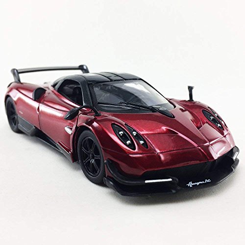 2016 Pagani Huayra BC with Decals Hard Top, Red/Gold Stripe - Kinsmart 5400DF - 1/38 Scale Diecast Model Toy Car (Brand New but NO BOX)