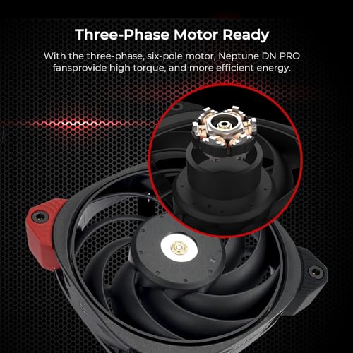 Image of InWin DN120PRO PWM, 120mm Premium Quiet Fan, Pro Grade Static Pressure Fan, Three-Phase Motor, Metallic Screw Thread, PWM, FDB with Copper Bearing Shield, 4-Pin (120mm, Black), up to 2200rpm