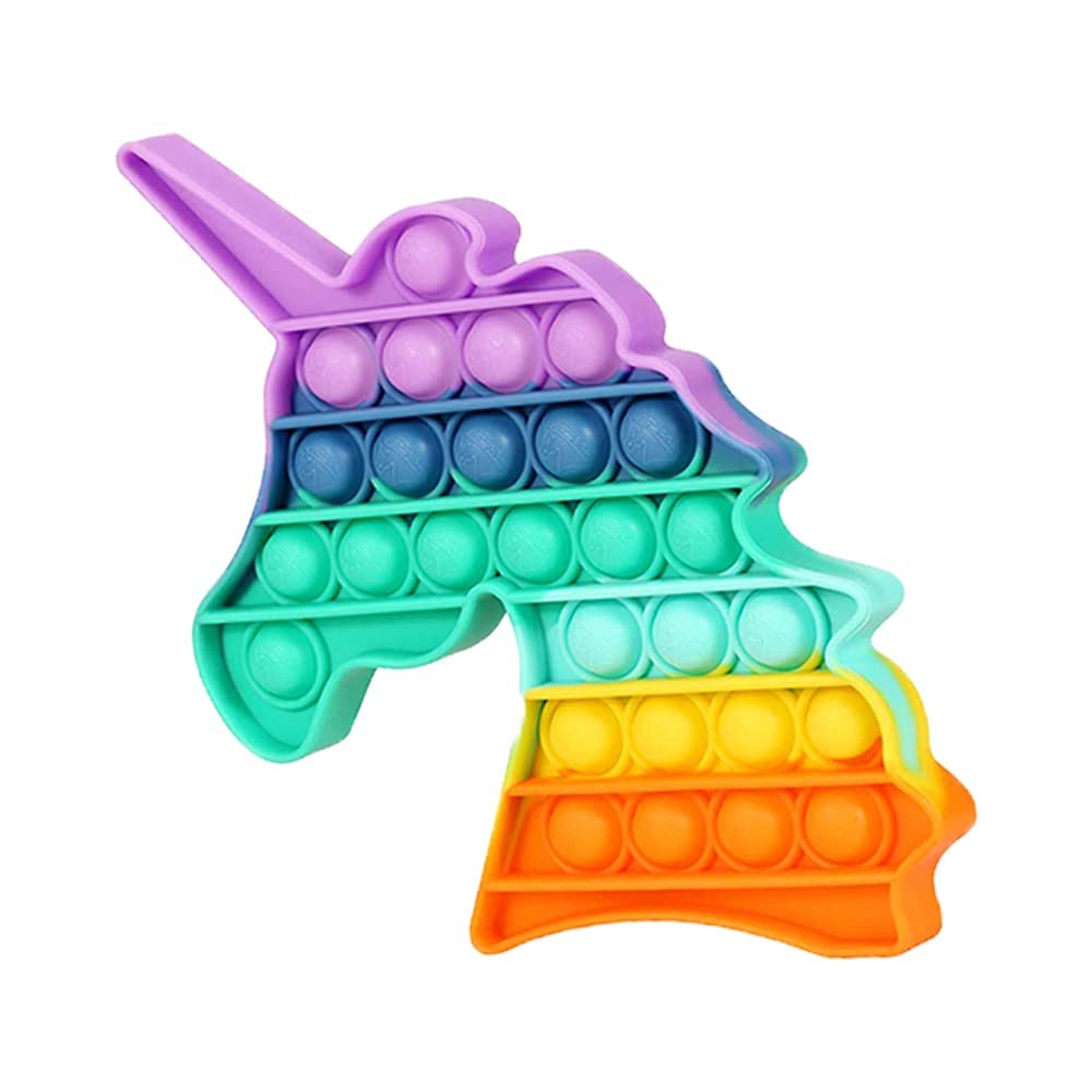 LITTLEMORE Pop Fidget Toy Push it, Pop it Bubble Fidget Sensory Toy for Kids and Adults Fidget Popper Stress Reliever Sensory Fidget Poppers (Unicorn pop it-N) (B09MBSCJ7C) Amazon Price History, Amazon Price Tracker