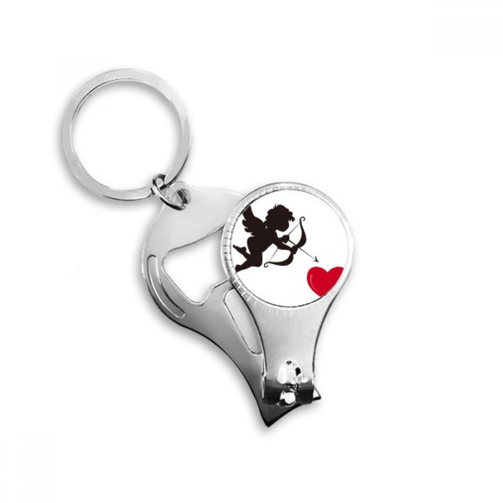 Pince à ongles cœur rouge avec porte-clés romantique, une idée cadeau attentionnée