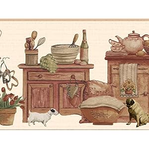 Dundee Deco DDAZBD9161 Peel and Stick Wallpaper Border - Country Maroon Furniture Wall Border Retro Design, 15 ft x 7 in (4.57m x 17.78cm), Self Adhesive Dundee Deco DDAZBD9161 Peel and Stick Wallpaper Border Country Maroon Furniture Wall Border Retro Design 15 ft x 7 in 457m x 1778cm Self Adhesive