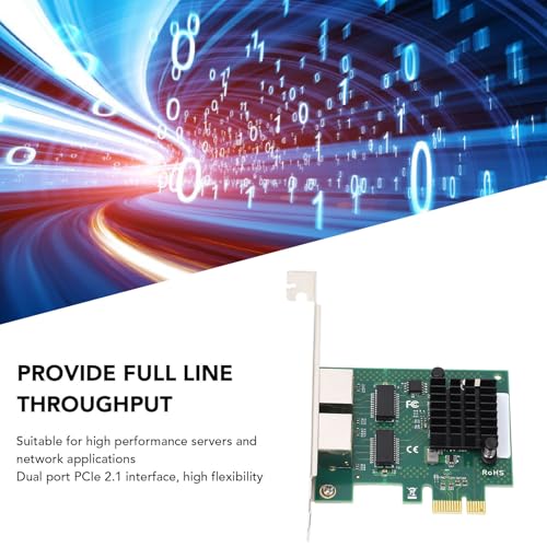 Dual Port BCM5720 Tarjeta de Red Ethernet Gigabit PCIe para PC de Escritorio compatible con Wins Server miniatura 2