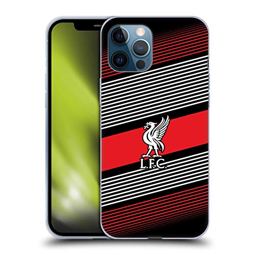 Offizielle Liverpool Football Club Streifen Wappen und Liverbird 2 Soft Gel Handyhülle Hülle Huelle kompatibel mit Apple iPhone 12 Pro Max