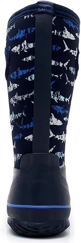 Miniatura 3 de SOLARRAIN Kids Waterproof Rain Boots All-Weather Neoprene Rubber Lightweight Mud Boots Winter Warm Insulated Snow Boots for Boys Girls