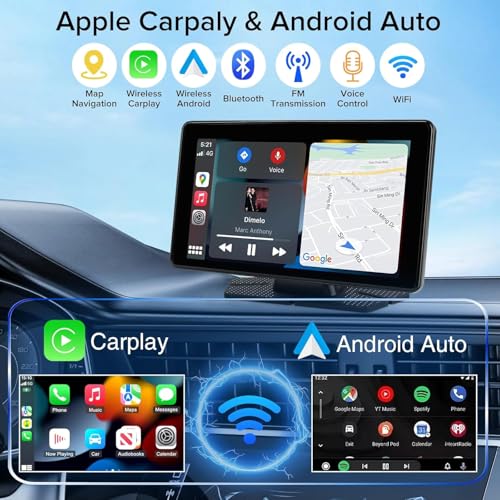Image of Cason Upgraded Carplay /Car Android System Touch Screen 7-Inch Android Car Stereo Infotainment System IPS LED Display Screen with Voice Control,BT for All Vehicles