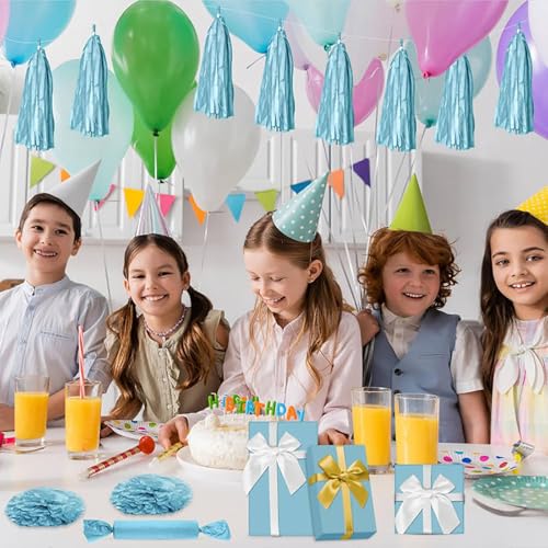 20 Blätter 50x70cm Seidenpapier, Blau Perlglänzendes Verpackungsmaterial, Blumenstrauß Papier, Glitzerpapier Seidenpapierblätter für Geburtstag, Basteln, Hochzeit, Weihnachten, Party