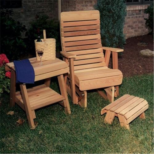 Cedar Twin Ponds Rocking Glider Chair Set