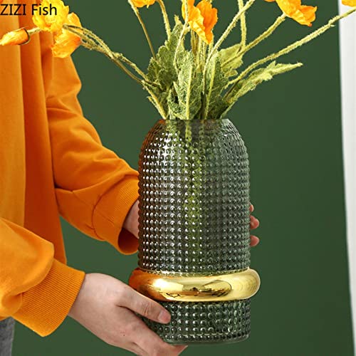 Vase à fleurs en verre et décoration artisanale de maison chic taille petit