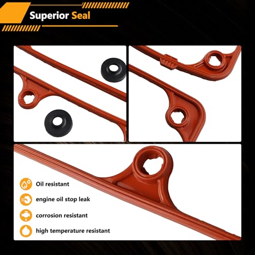 Image of VS50564R Engine Valve Cover Gasket Set for 2002-2012 Ford Crown Victoria /E150 /E250 /F150 /Heritage /Expedition /Explorer /Mustang, Lincoln Town Car, Mercury Grand Marquis /Mountaineer 4.6L V8