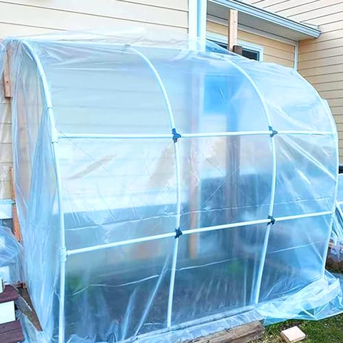 Telo in polietilene trasparente resistente per serre, tunnel e agricoltura, copertura in plastica resistente per pittura e protezione dalla polvere