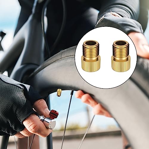 2pcs Bike Bicycle Pump Adapter Valve Copper Adapter,Bike Pump Adapter Converter,Presta Valve Adapter,Bike Pump Adaptor,Presta to Schrader Valve Adapter for Standard Pump or Air Compressor(Gold) 2pcs Bike Bicycle Pump Adapter Valve Copper Adapter,Bike Pump Adapter Converter,Presta Valve Adapter,Bike Pump Adaptor,Presta to Schrader Valve Adapter for Standard Pump or Air Compressor(Gold)