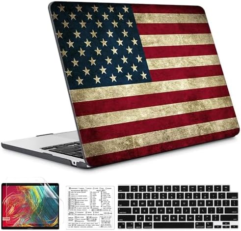QCzyc Case For 2022 MacBook Air 13.6-inch (Model A2681 M2) - Waterproof Laptop Shell With Keyboard Cover & Sticker - USA Flag Design - View #10