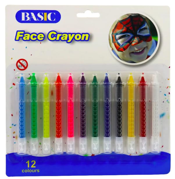 Face Crayon 12pc Set, Face Painting Kits, Body Paint, Kids Face Painting, Washable Face Paint, Non Toxic Body Painting, Festive, Garment, Cos