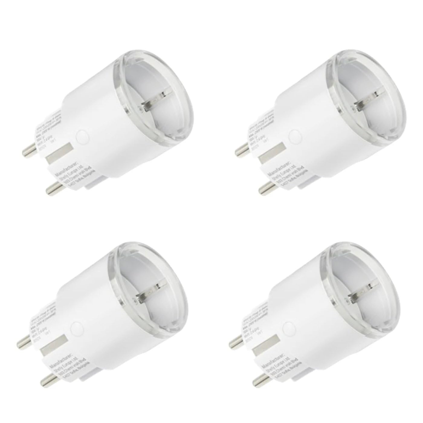 Shelly Plug S Gen3 Weiß - WLAN Smarte Steckdose, Leistungsmessung, 12A, 2500W, Zeitschaltuhr, Matter-Zertifiziert Stecker, Heizung & Kühlung, Alexa & Google, Kein Hub Erforderlich (4 Stücken)