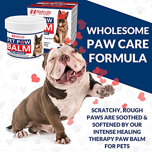 image for Natrulo Pet Paw Balm for Dog - Natural Healing Ointment for Itchy Paws