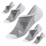 Hicomlor No Show Socks with Non-Slip Grip for Men&Women- Invisible Socks with Breathable Cotton for Sneakers 5Pairs Size 7-12 (10)