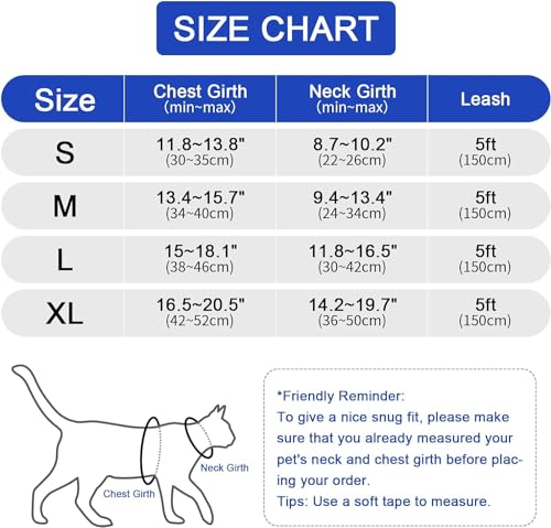 Vest Harness Leash Set for Small Dog Large Cat, Klein Blue, XL - Image 2