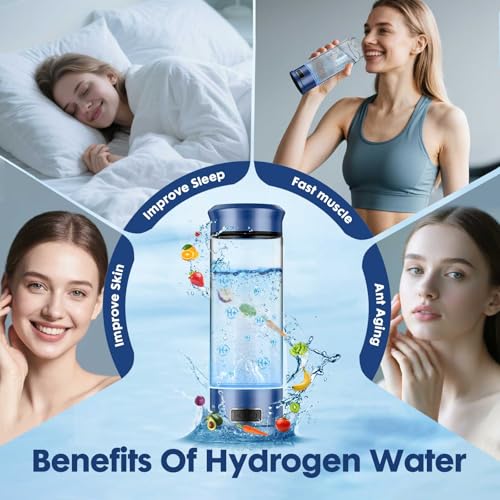 Hydrogen Water Bottle, Portable Hydrogen Water Bottle Generator, 1500 PPB Smart Hydrogen Water Machine with SPE/PEM Tech, Rechargeable Ionizer Machine for Home, Travel & Office Fitness Drinking - Image 5