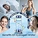 Hydrogen Water Bottle, Portable Hydrogen Water Bottle Generator, 1500 PPB Smart Hydrogen Water Machine with SPE/PEM Tech, Rechargeable Ionizer Machine for Home, Travel & Office Fitness Drinking