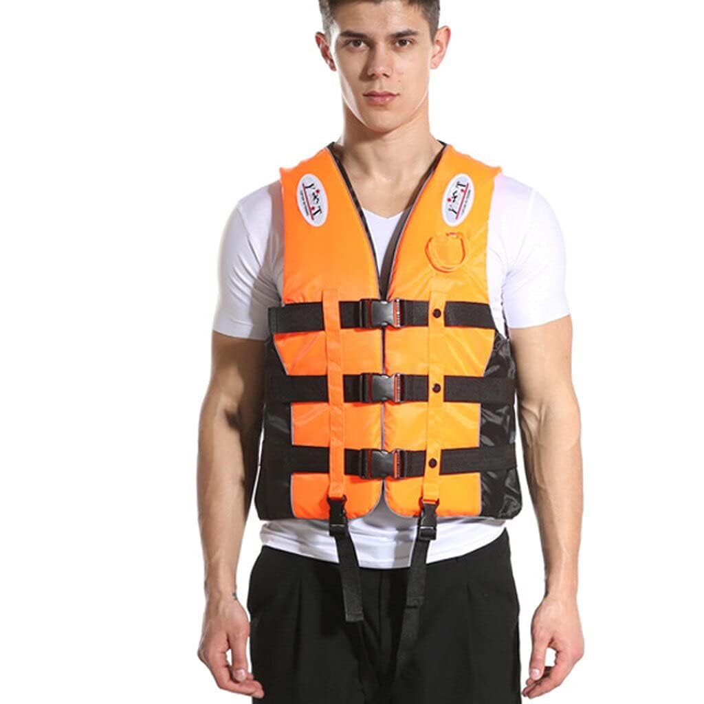 Professional Life Jacket 1pcs Adult-Kids (Free Size) Swim Boating Vest Life Jacket Snorkeling Floating Swimming Surfing Water Sports Life Saving Jacket, Personal Flotation Safety Vest with Whistle
