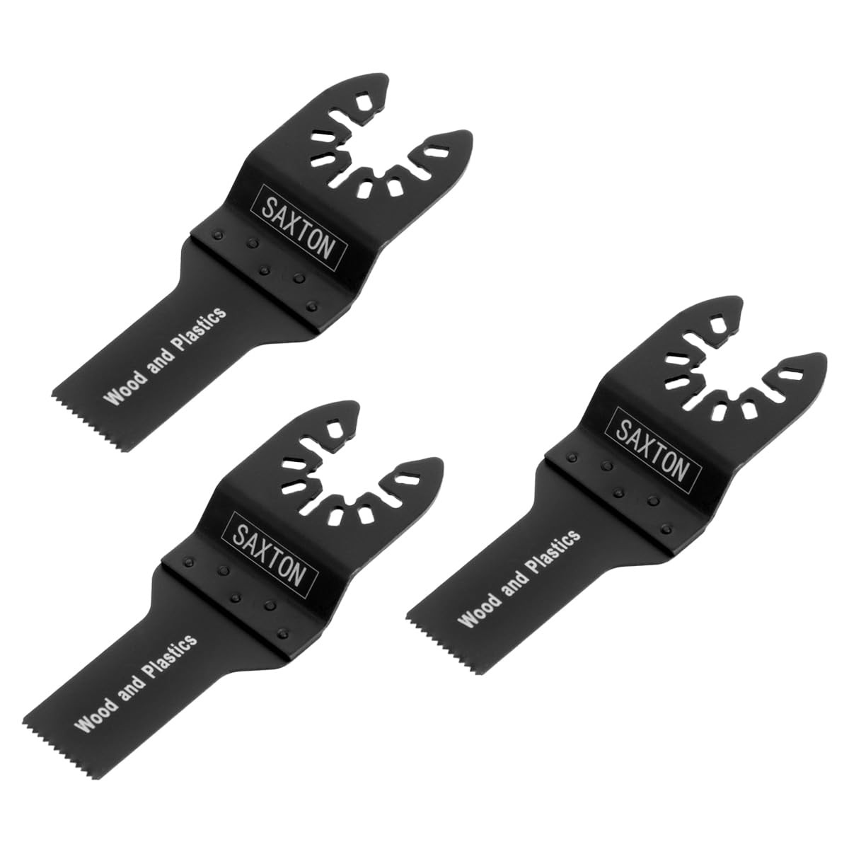 Saxton Blades Black 3 X 20Mm Saxton Blade For Dewalt Wolf Stanley Worx F30 Erbauer Oscillating Multitools Qf20wb03