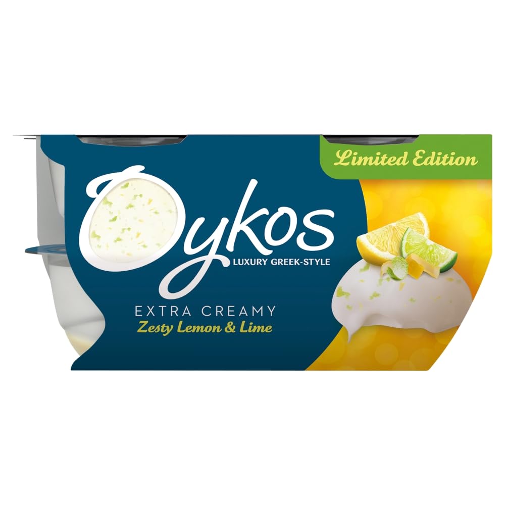 Oykos Lemon & Lime Greek Style Yoghurt, 4x110g