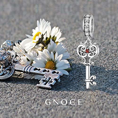 Image of GNOCE Witch Cauldron Pendant Charm,S925 Sterling Silver with Ruby Gemstones Dangle Charms Bead For Bracelets /Necklace Jewelry Gift For Women Girls Wife Daughter
