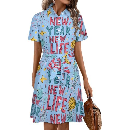 Robe midi boutonnée fluide pour femme résolvant le dilemme du look d'été confortable