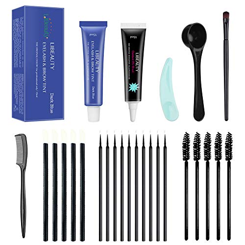 Libeauty Lash & Eyebrow Tint Dye Kit Lasting 8 Weeks for Professional Eyebrow or Lash Tinting(Blue)