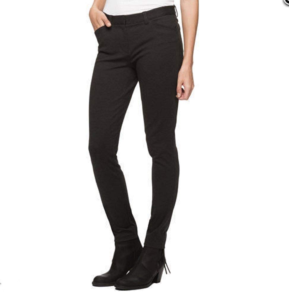 Andrew Marc Womens Ponte Stretch Pant 4 Charcoal